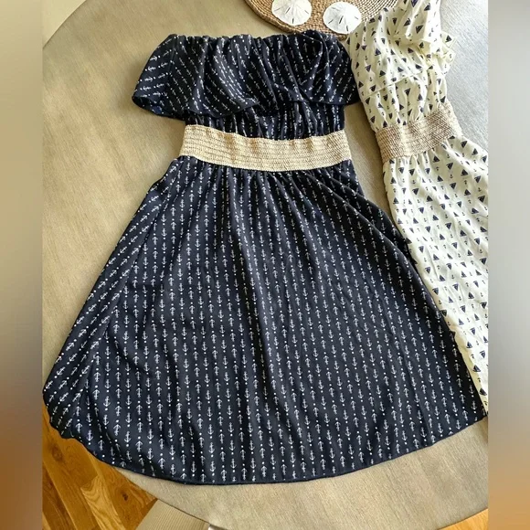 Ocean Drive Women’s Dress set - Navy and Cream - Picture 2 of 9